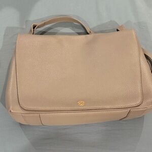 Dagne Dover Grey Leather Shoulder Bag